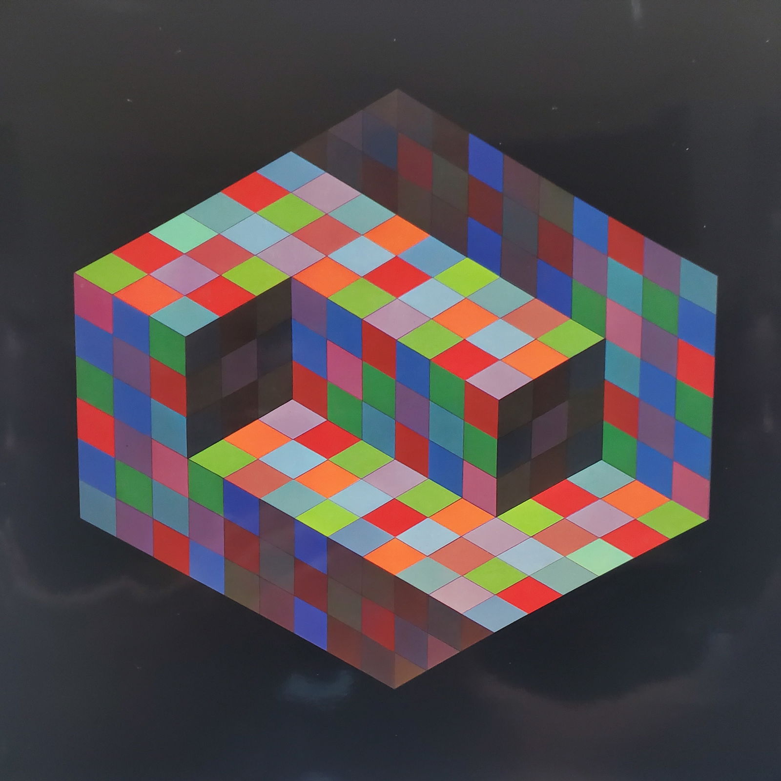 Victor Vaserely, GESTALT, 1969 Framed (1 of 1)