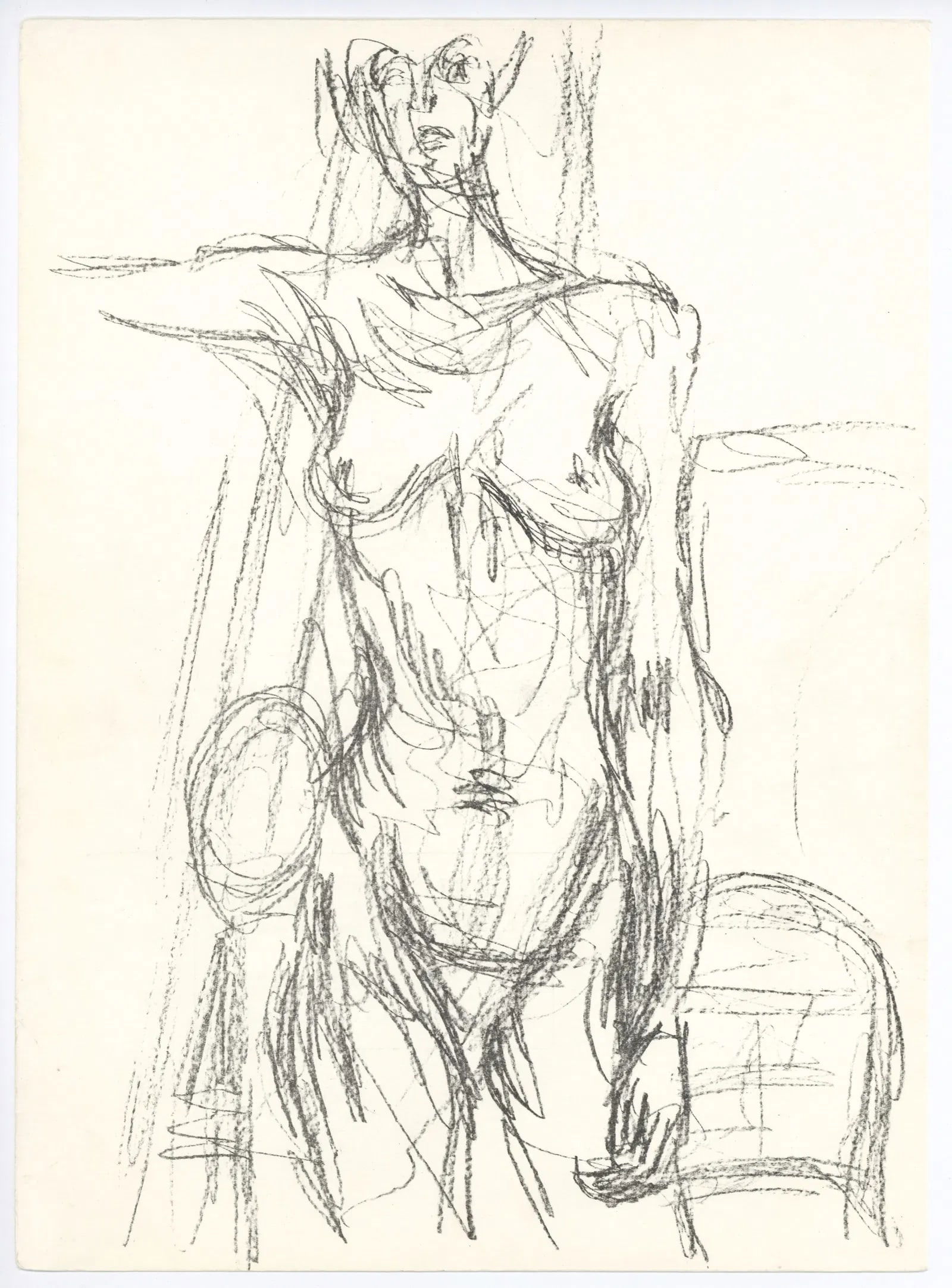 Alberto Giacometti, 'Nu' original lithograph, 1961: Artist: Alberto GiacomettiTitle: 'Nu'Year: 1961Medium: Original Lithograph on vélin paperDimensions: 15in. by 11in.Edition: From the rare limited editionReference : Lust, 148-161Published by Maeght e