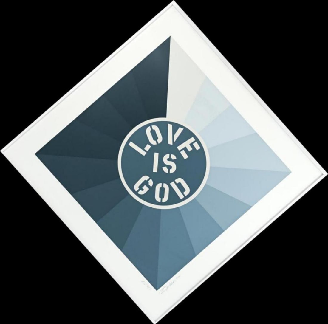 Robert Indiana, 'Love Is God', Signed Limited Edition, 2014, Framed Silkscreen (1 of 4)