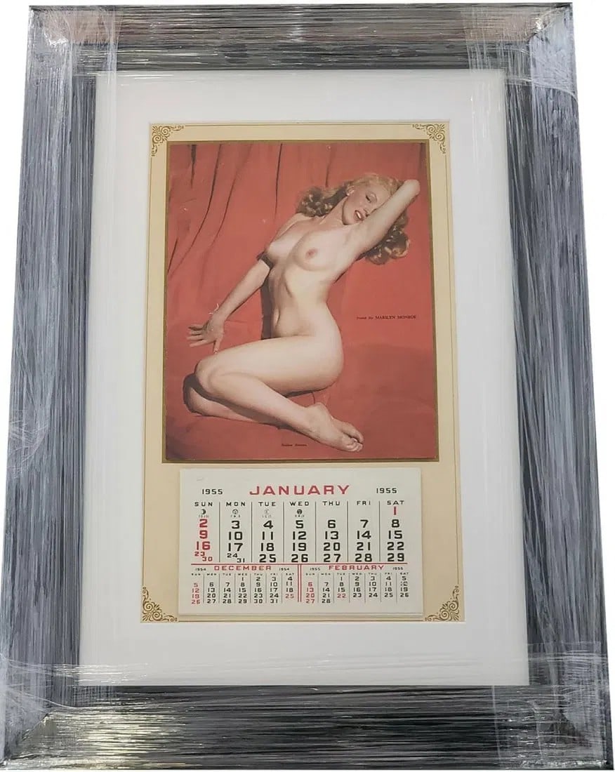 Marilyn Monroe, 'Golden Dreams', Original Vintage Nude Calendar, 1955: Item Details Description Original Marilyn Monroe Calendar "Golden Dreams" Fair Condition, item does have some light sratches as shown in pictures, but still in good condition for a 1955 piece Year-195