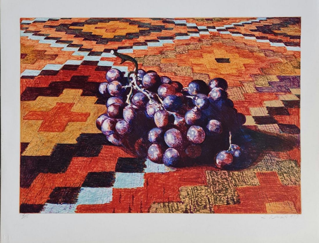 Lowell Nesbitt, Grapes Hand Signed & Numbered Art (1 of 4)