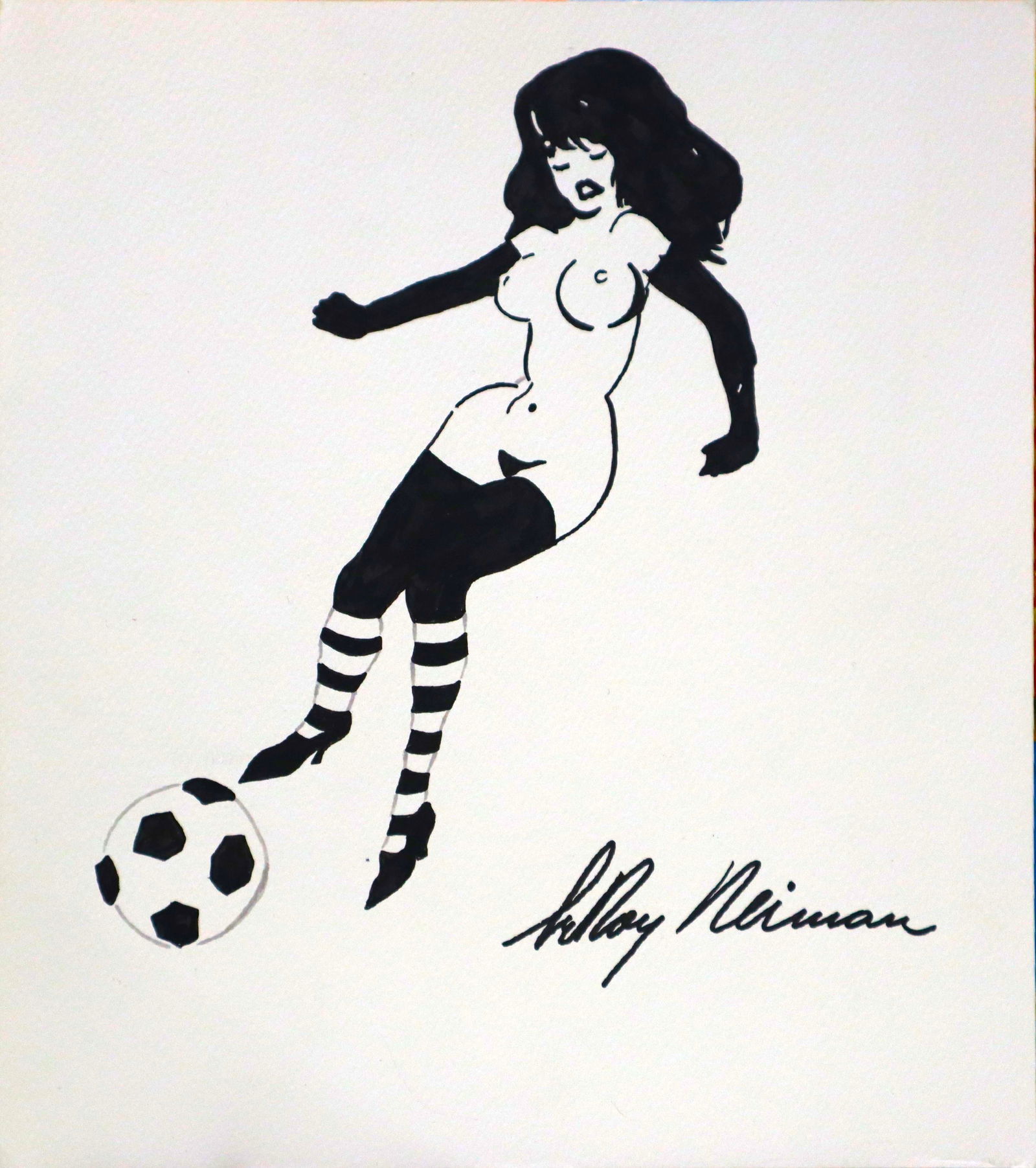 Playboy | LeRoy Neiman Femlin Soccer Star, Original Drawing (1 of 2)