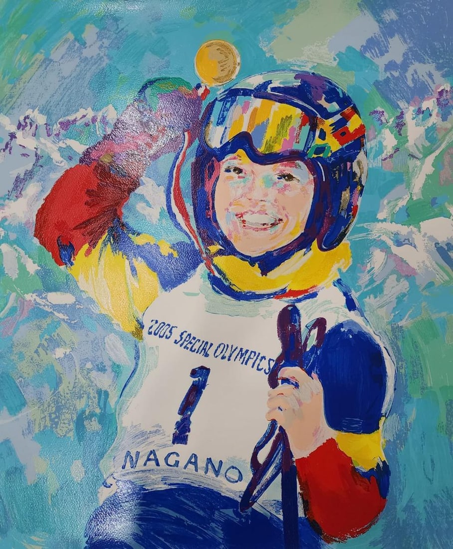 Leroy Neiman 'Nagano Special Olympics - 2005' Signed & Numbered Serigraph: Artist: NEIMAN, LEROY Title: NAGANO SPECIAL OLYMPICS Size: 36 X 29 INCHES Image size approx 30 x 25 inches Year: 2005 Medium: SERIGRAPH Edition: OF 300 Description: Hand signed and numbered by the art