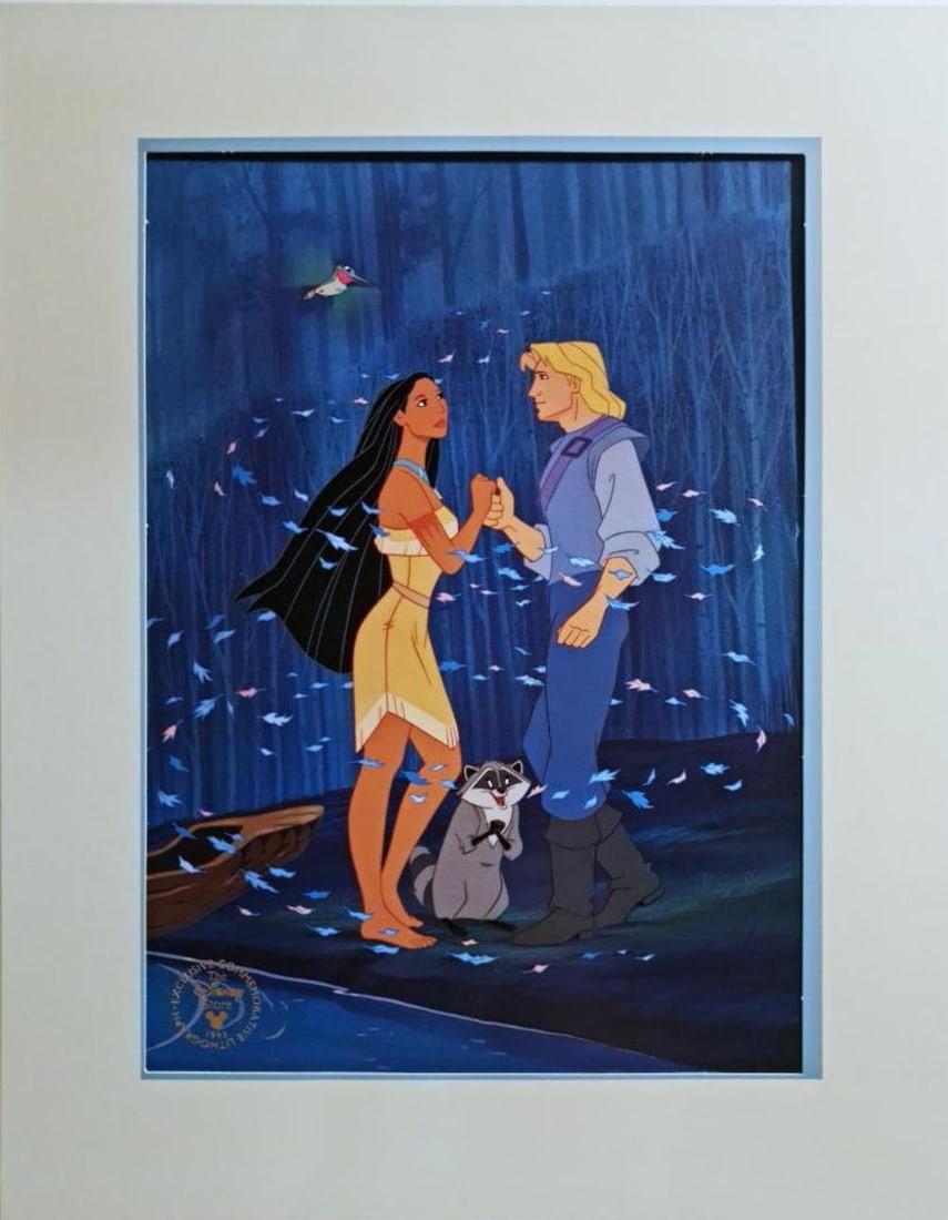 Disney, Pocohantas, Commemorative Lithograph: Subject: Pocohantas Type: Lithograph Year: 1996 Size: 14" x 11" Country of Origin: USA Condition: Excellent