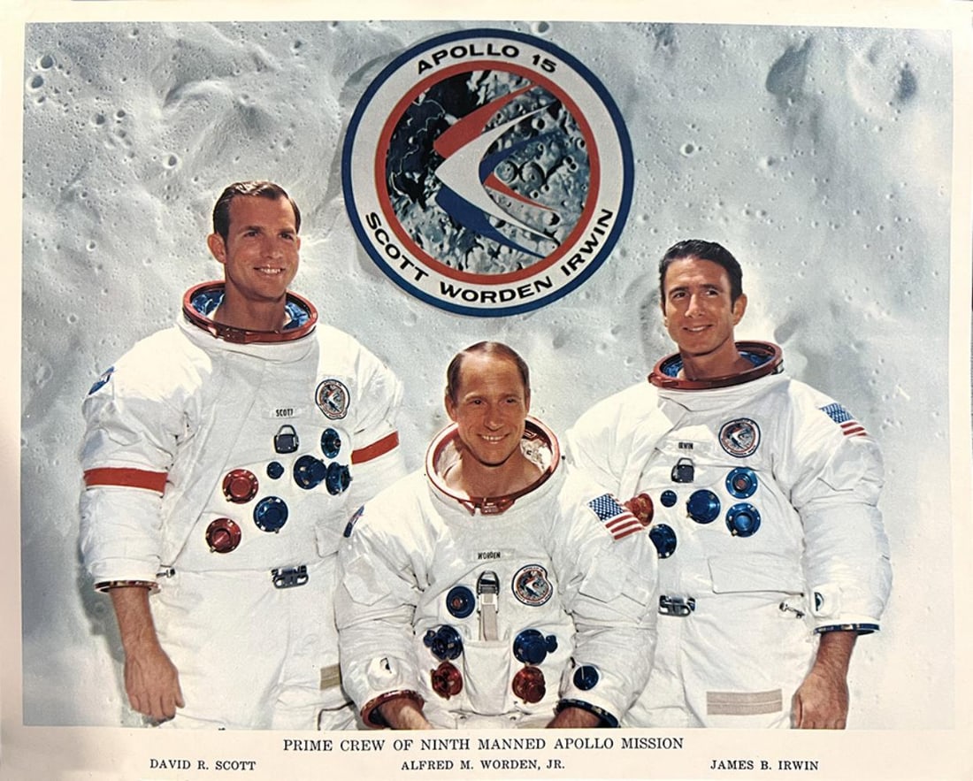 Nasa, Prime Crew Of Ninth Manned Apollo Mission-1971: NASA, "PRIME CREW OF EIGHTH MANNED APOLLO MISSION-1971" Vintage chromogenic print (c-print) On double-weight paper Image Approx.: 8 x 10 in. Sheet: 8.75 x 11 in. Numbered "NASA ID number - MSCL-73 Pri