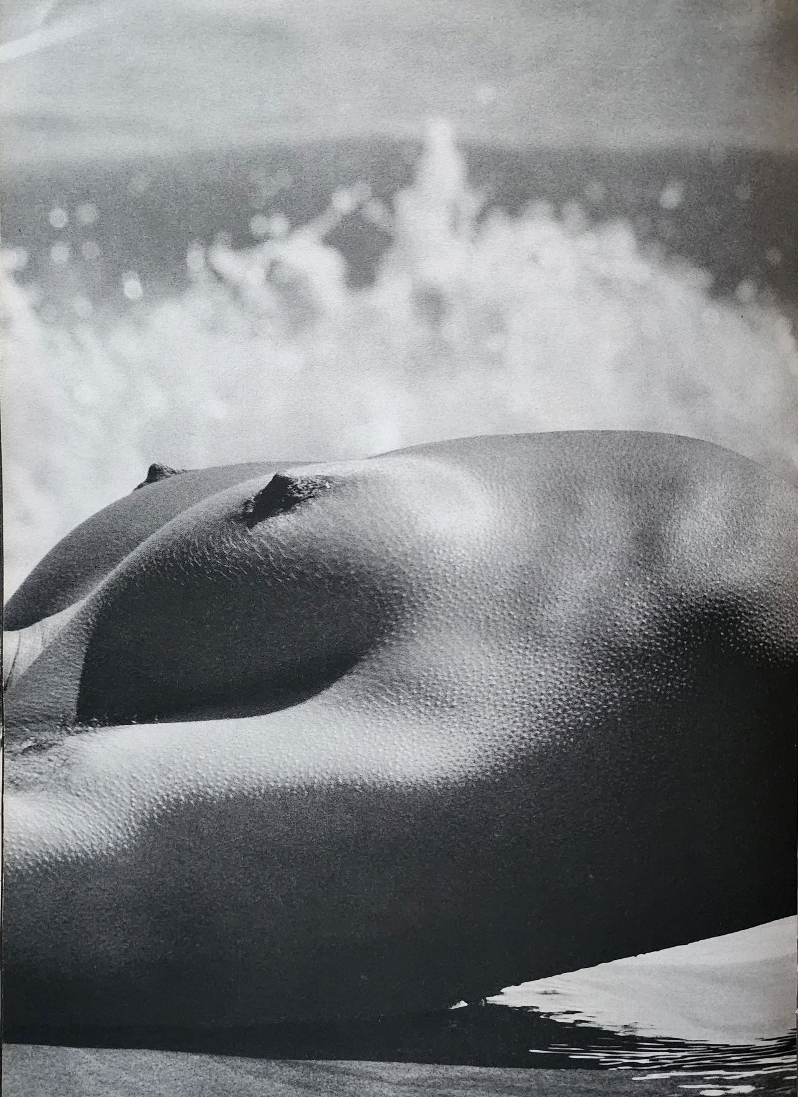 Lucien Clergue, On the beach, 1973: Photographer: Lucien Clergue (France, 1934 - 2014) - renowned French photographer with a diverse body of work, he is perhaps best known for his dynamic female nude studies in and around water which of