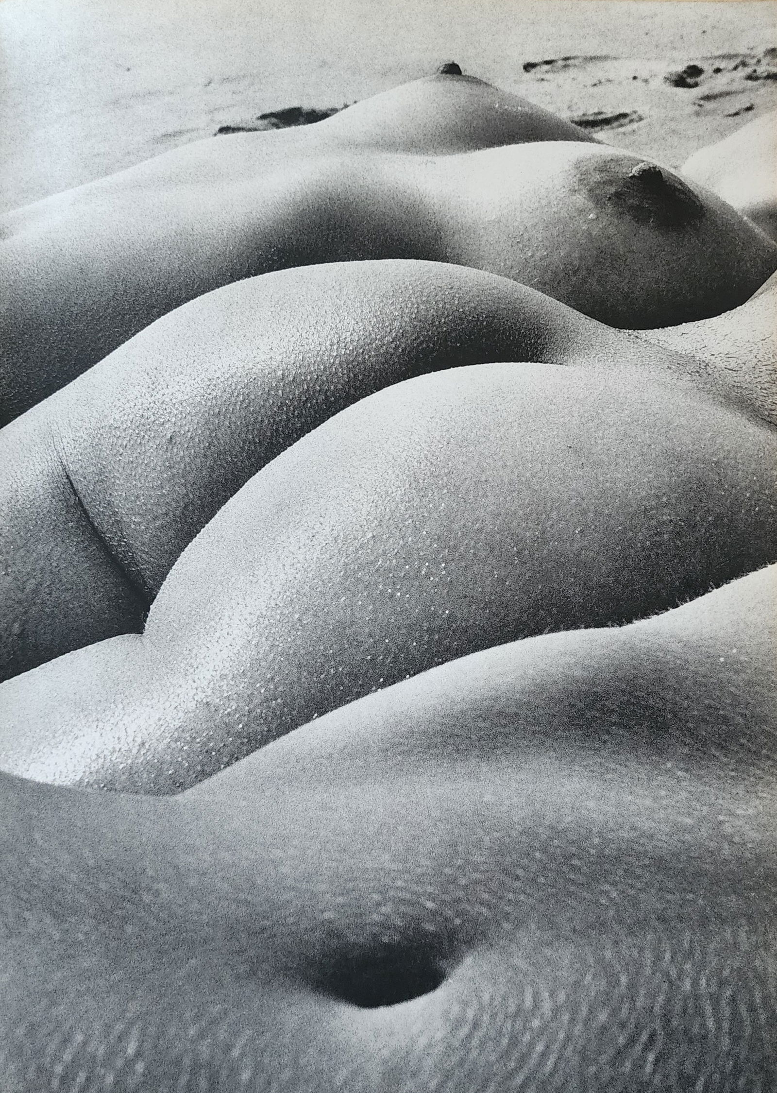 Lucien Clergue, On the beach, 1973: Photographer: Lucien Clergue (France, 1934 - 2014) - renowned French photographer with a diverse body of work, he is perhaps best known for his dynamic female nude studies in and around water which of