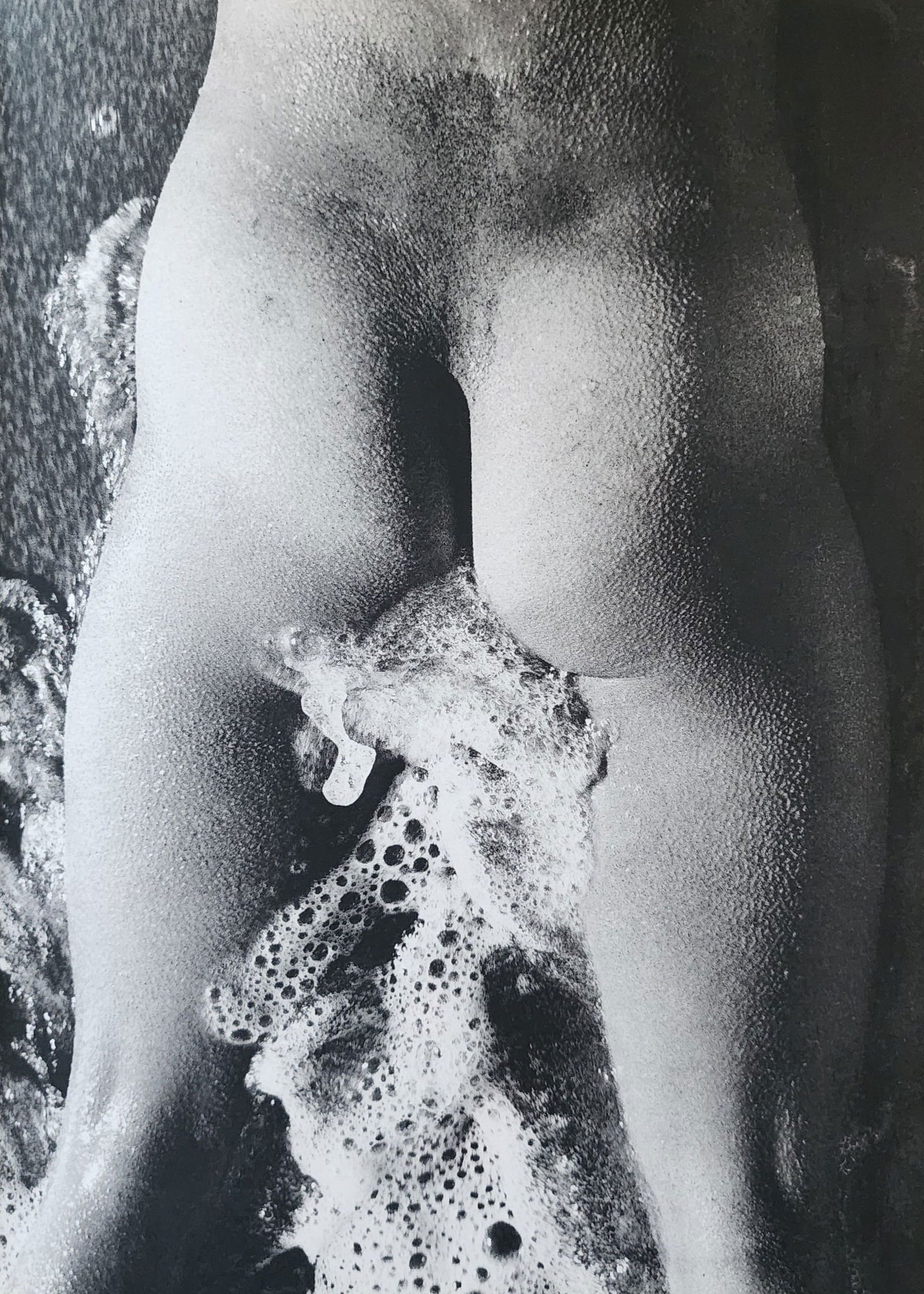 Lucien Clergue, On the beach, 1973: Photographer: Lucien Clergue (France, 1934 - 2014) - renowned French photographer with a diverse body of work, he is perhaps best known for his dynamic female nude studies in and around water which of