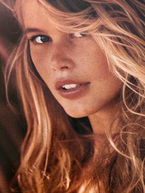 Schiffer Claudia, Sensational Beauty, 1995: Model: Schiffer Claudia Title/Subject: Sensational Beauty Type Of Print: Authentic Sheet Fed Photogravure/Heliogravure. Date Of Print: 1995 Paper: Medium weight, satin/matte finish. Print Origin: Fran
