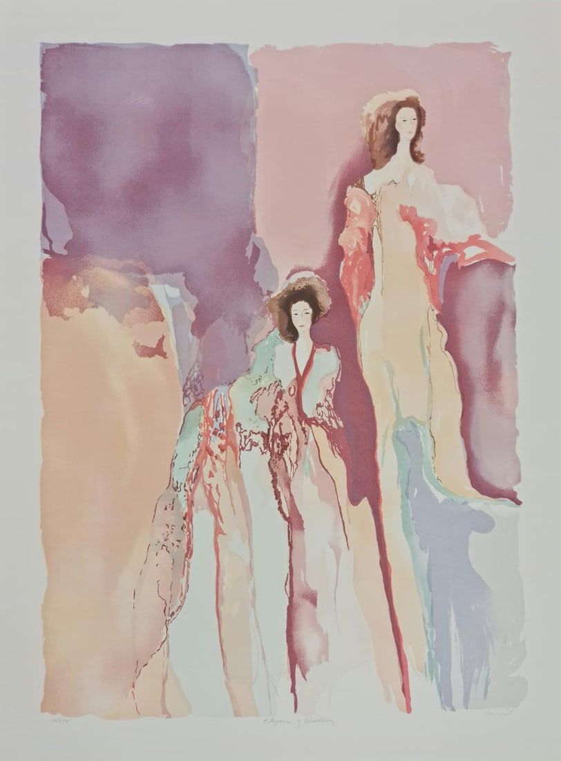 Jane Bazinet, Elegance Of Blackberry: Artist: Jane Bazinet Title: Elegance Of Blackberry Medium: Serigraph Year: 1982 Size: 40" x 30" Edition: Out of 275 Hand-Signed & Numbered Condition: Excellent Certificate of Authenticity is included