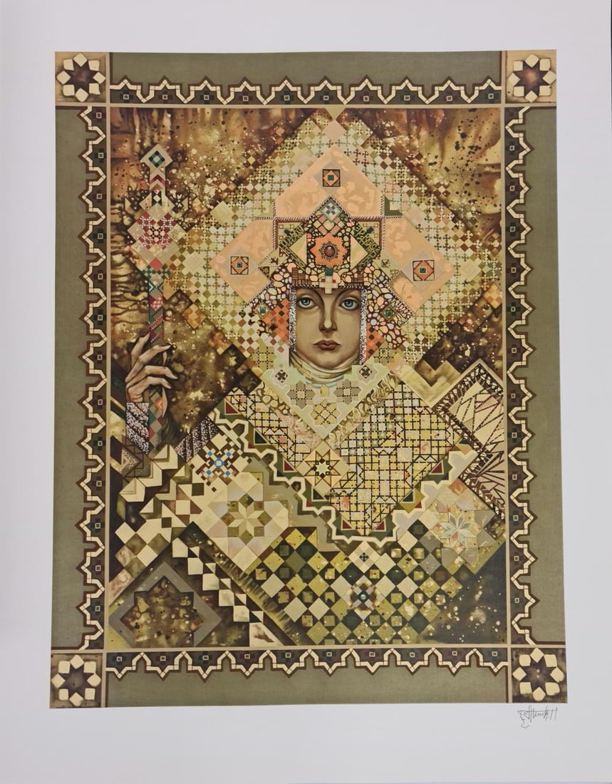 Vladimir Pronin, Queen Of Dreams: Artist: Vladimir Pronin Title: Queen of Dreams Medium: Serigraph Year: 1995 Size: 43" x 34" Edition: N/A Hand-Signed & Numbered Condition: Excellent Certificate of Authenticity is included