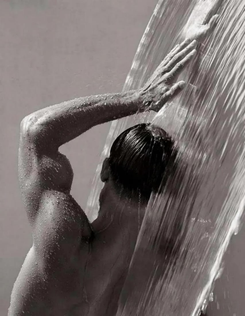 Herb Ritts, Waterfall IV, Hollywood 1988: Photographer: Herbert "Herb" Ritts (American, 1952 - 2002) - renowned fashion, art and celebrity photographer. Subject: "Herb Ritts, Waterfall IV, Hollywood 1988 " Type Of Print: Fine Duotone Photo En