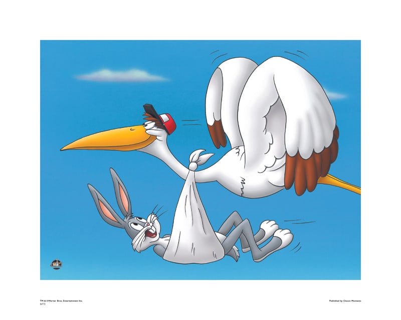 Warner Bros, Looney Tunes, Bugs Bunny, "Special delivery": Title: Subject: Looney Tunes Publisher: Classic Moments Type: Animation Giclee Paper: MT600 Year Produced: Circa 2000-2010 Size: 16" x 20" Condition: Excellent Licensed by Warner Bros. Certificate Of