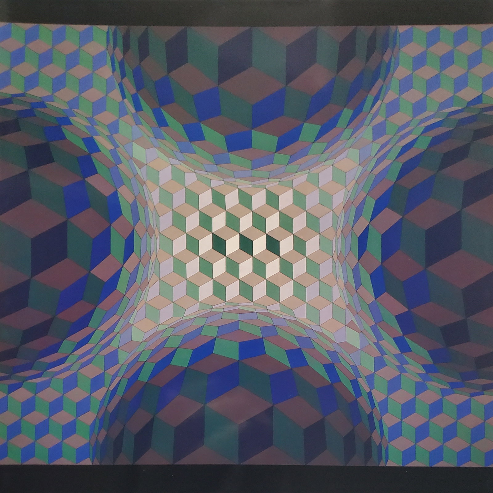 Victor Vaserely, CHEYT-STRI-TON, 1971-73 Framed, Monograph: Description: Title: Type: Monograph on paper Not Signed or numbered, as published Published by Editions Du Griffon Neuchatel in 1975, and printed in Switzerland. Size 10.5 x 10.5" Framed Approx: 15" x