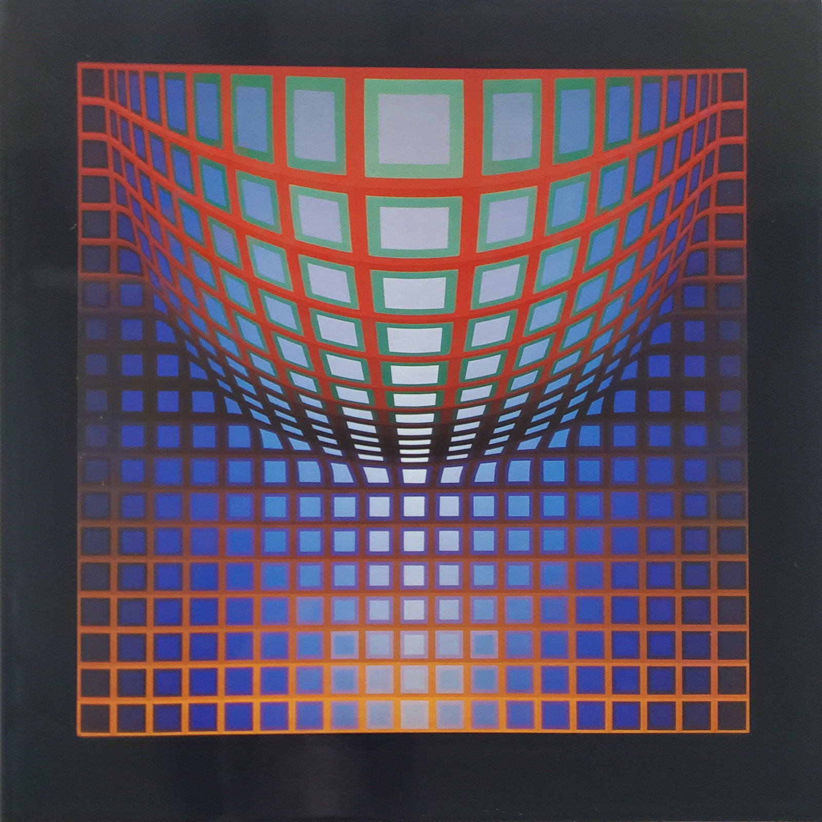 Victor Vaserely, KEZDI-VEGA Framed: Description: Title: KEZDI-VEGA 1966-71 Type: Monograph on paper Not Signed or numbered, as published Published by Editions Du Griffon Neuchatel in 1975, and printed in Switzerland. Size 10.5 x 10.5" F