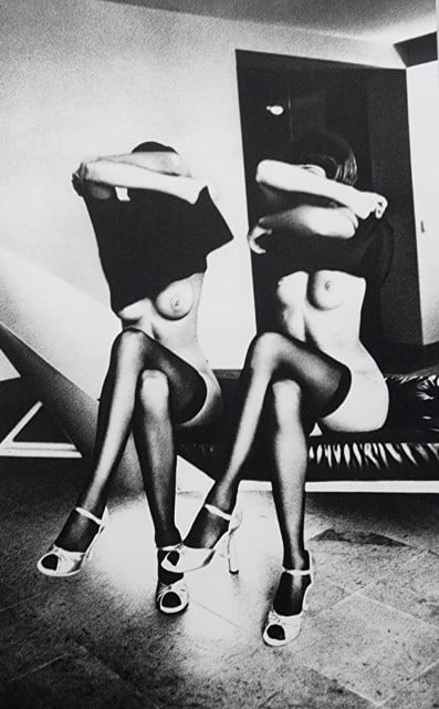 Ellen Von Unwerth 'Twin Palms' 1994: Artist/Photographer: Ellen Von Unwerth Title/Subject: Twin Palms Type Of Print: Authentic Sheet Fed Photogravure/Heliogravure. Date Of Print: 1994 Paper: Medium weight, satin/matte finish. Print Origi