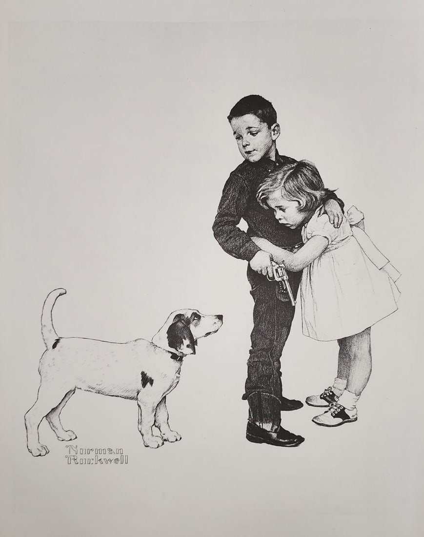 Norman Rockwell, Juvenille Cowboy - C.1960 (1 of 1)