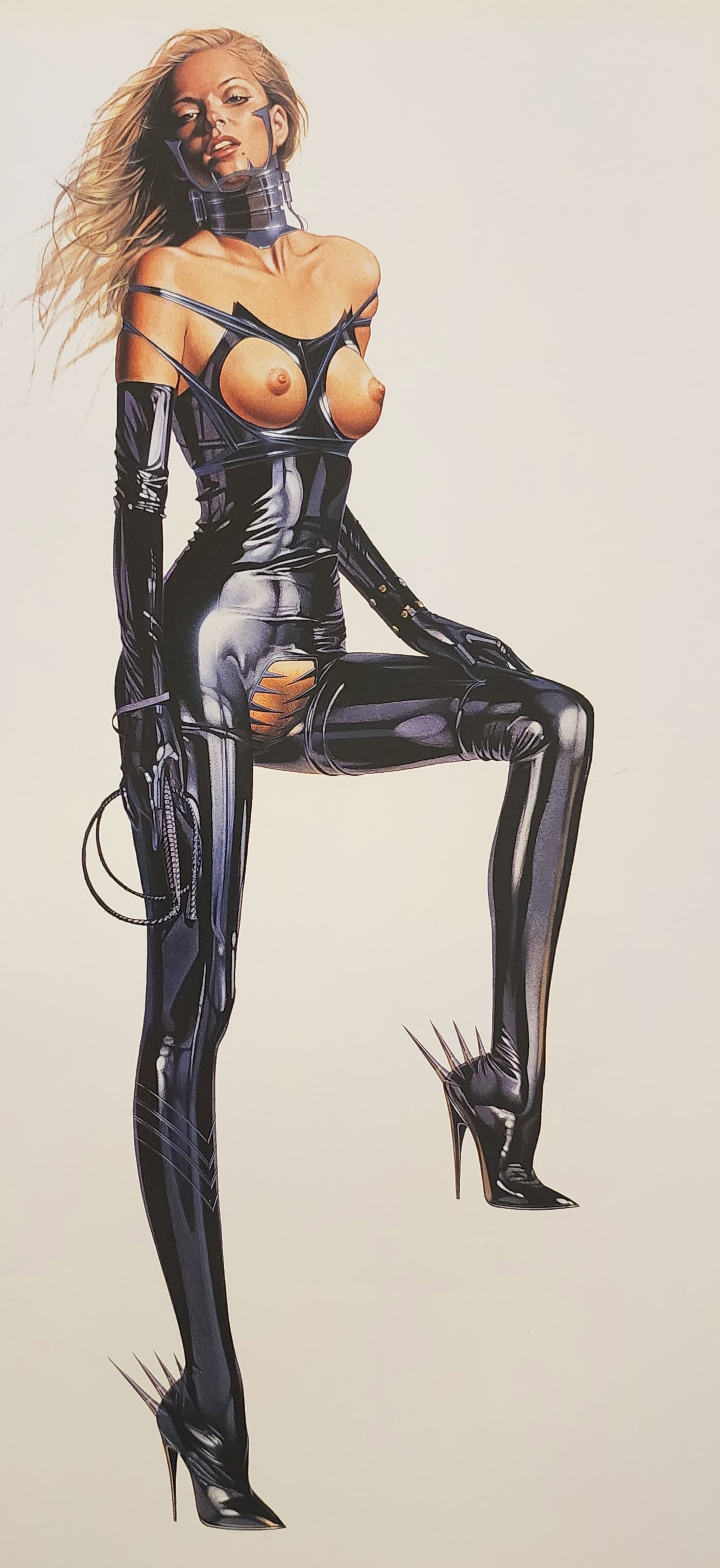 Hajime Sorayama, The Gynoids 1993 - Large format offset lithograph: Artist: Hajime Sorayama Title: The Gynoids Medium: Offset lithograph Year: 1993 Printed in Japan Size: 14 x 9 inces Matted Size: 20 x 16 Inches Condition: Excellent