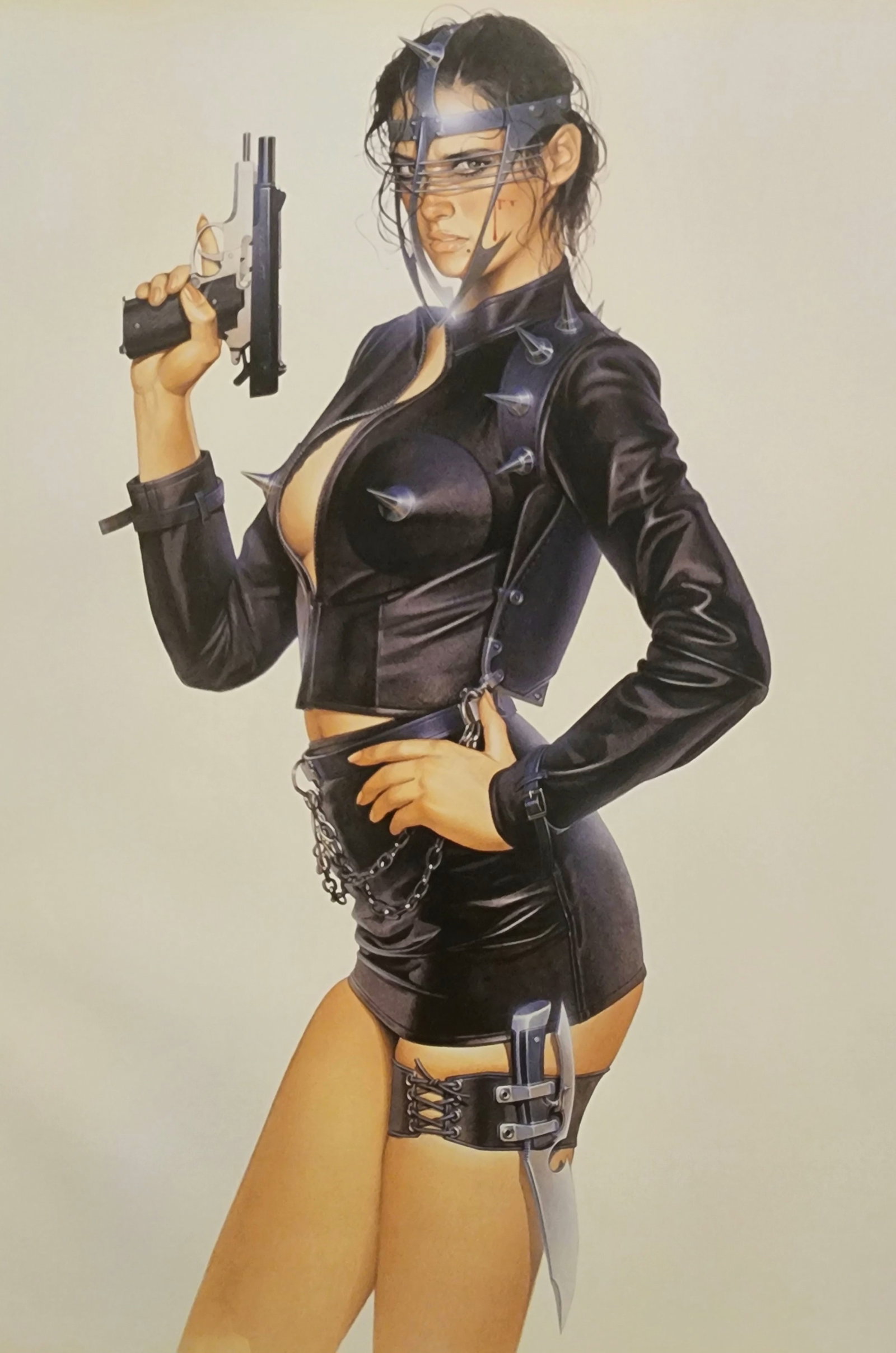 Hajime Sorayama, The Gynoids 1993 - Large format offset lithograph: Artist: Hajime Sorayama Title: The Gynoids Medium: Offset lithograph Year: 1993 Printed in Japan Size: 14 x 9 inces Matted Size: 20 x 16 Inches Condition: Excellent