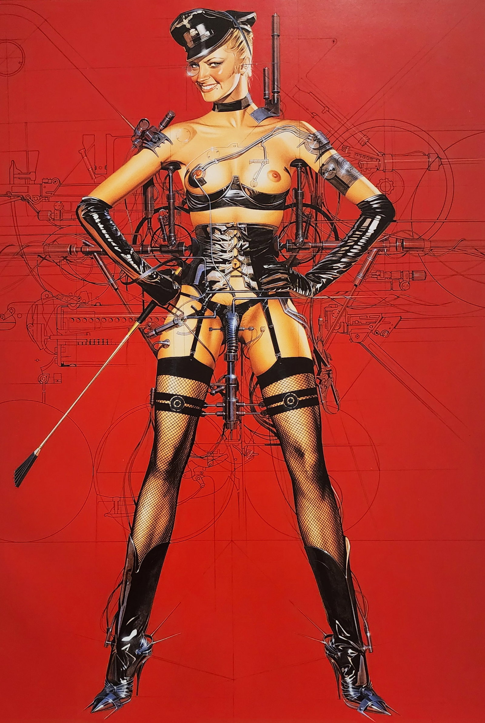 Hajime Sorayama, The Gynoids 1993 - Large format offset lithograph: Artist: Hajime Sorayama Title: The Gynoids Medium: Offset lithograph Year: 1993 Printed in Japan Size: 14 x 9 inces Matted Size: 20 x 16 Inches Condition: Excellent