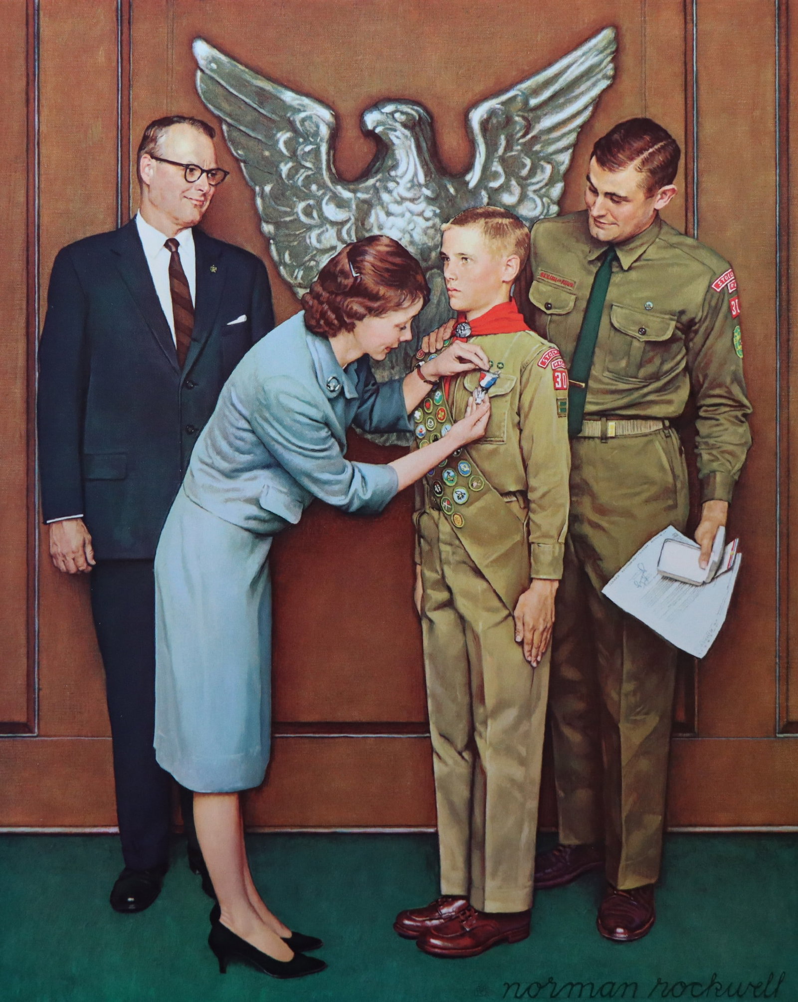 Norman Rockwell, 'A Great Moment', Offset Lithograph, 1969: Artist: Norman Rockwell (American, 1894-1978) Title: Surface: Gloss Paper Type: Offset Lithograph Year: 1969 Size: 14"x11" inches (35.6 x 27.9 cm) (sheet, each)Origin: USA Signed: No Artist Bio: First