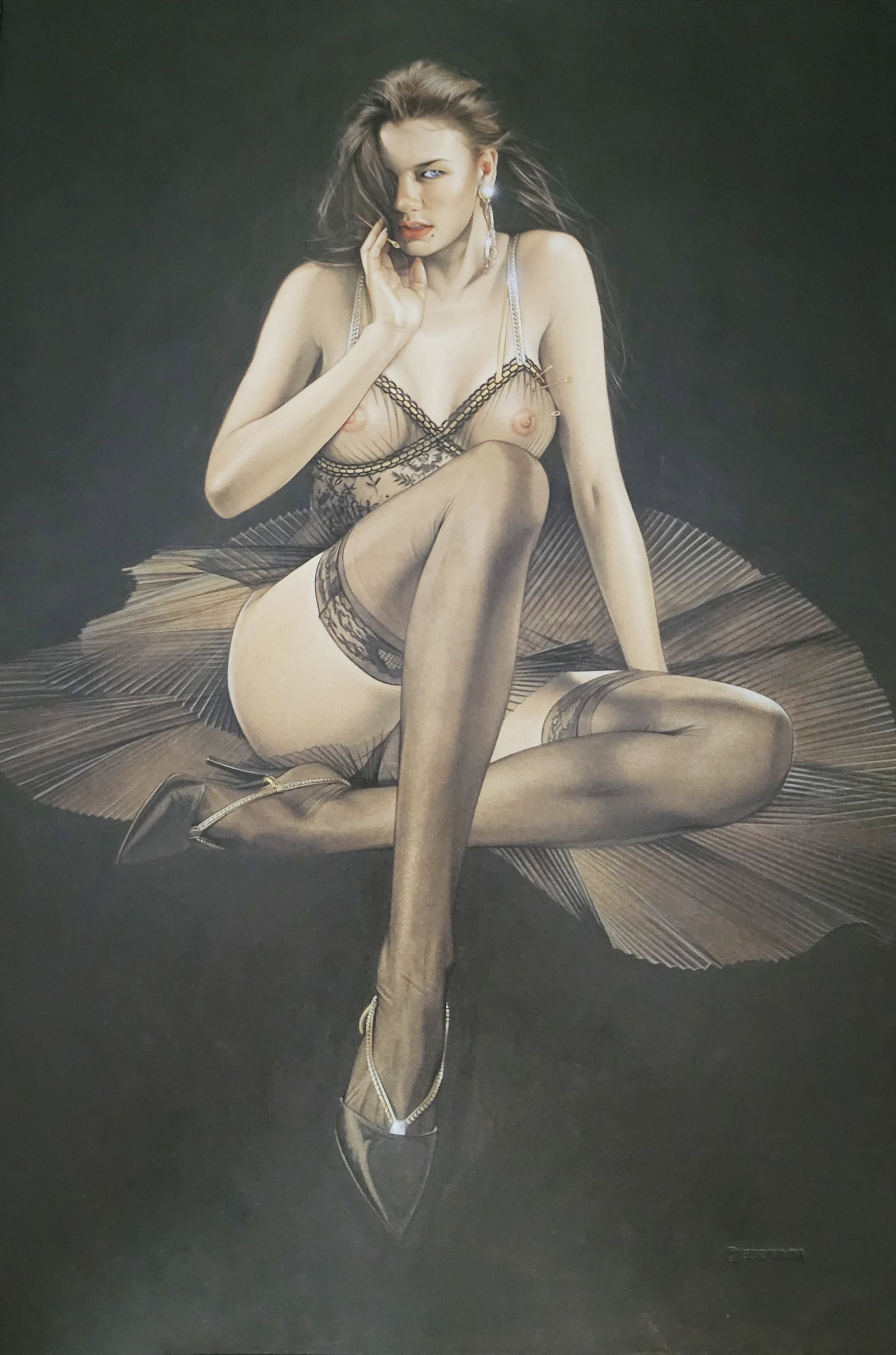 Hajime Sorayama, 'Untitled', Offset Lithograph - Large Format, 1997: Artist: Hajime Sorayama Title: Untitled Year: 1997 Offset Lithograph Dimensions: 14x10 inches Mount Board Size 16x20 inches Professionally dry Mounted on acid free backing with a 4 ply mattCondition: 