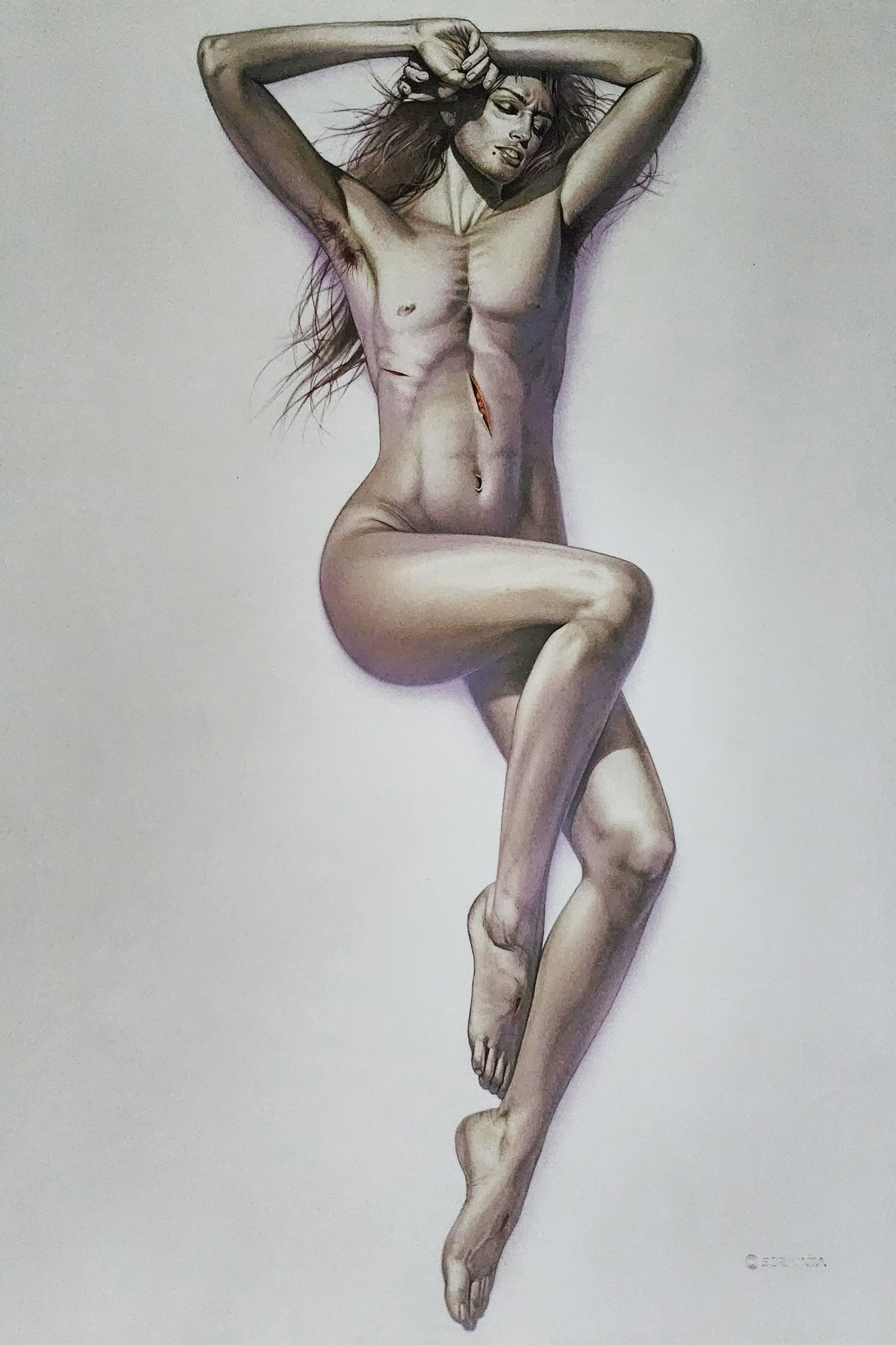 Hajime Sorayama, 'Untitled', Offset Lithograph - Large Format, 1997: Artist: Hajime Sorayama Title: Untitled Year: 1997 Offset Lithograph Dimensions: 14x10 inches Mount Board Size 16x20 inches Professionally dry Mounted on acid free backing with a 4 ply mattCondition: 
