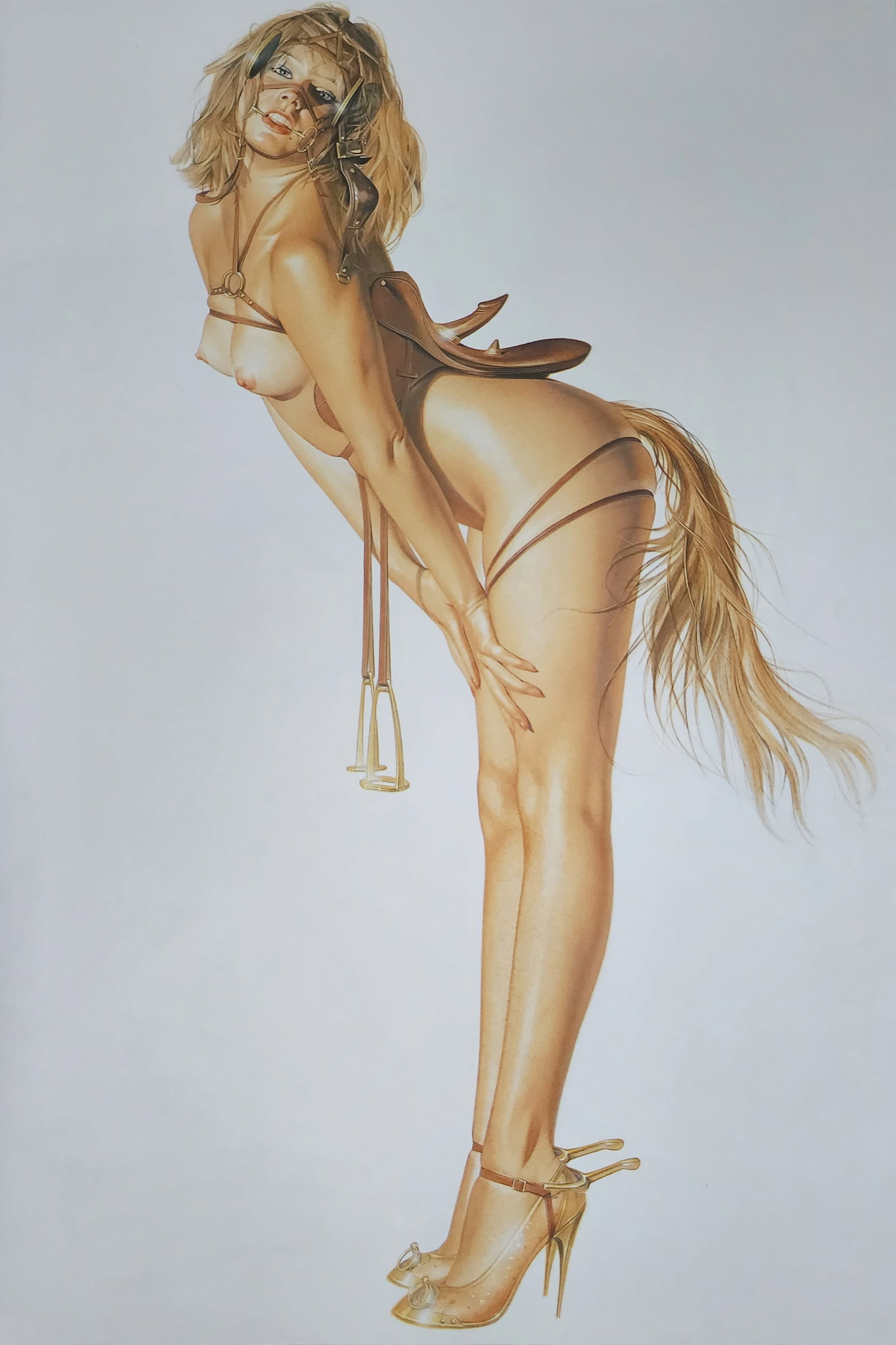 Hajime Sorayama, 'Untitled', Offset Lithograph - Large Format, 1997: Artist: Hajime Sorayama Title: Untitled Year: 1997 Offset Lithograph Dimensions: 14x10 inches Mount Board Size 16x20 inches Professionally dry Mounted on acid free backing with a 4 ply mattCondition: 