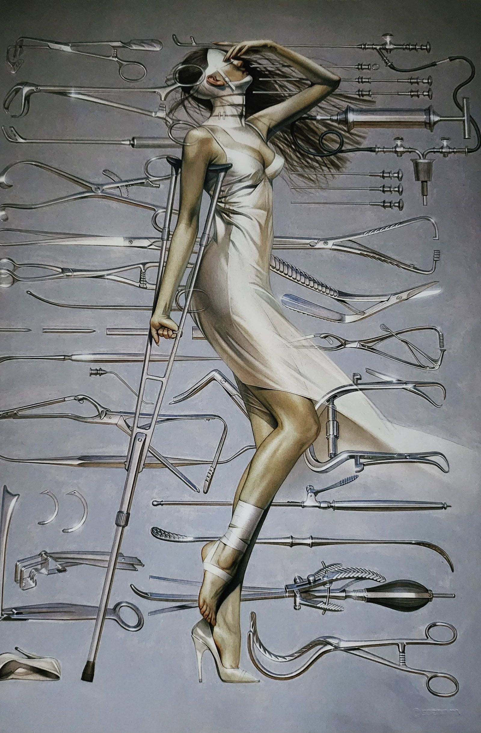 Hajime Sorayama, 'Untitled', Offset Lithograph - Large Format, 1997: Artist: Hajime Sorayama Title: Untitled Year: 1997 Offset Lithograph Dimensions: 14x10 inches Mount Board Size 16x20 inches Professionally dry Mounted on acid free backing with a 4 ply mattCondition: 