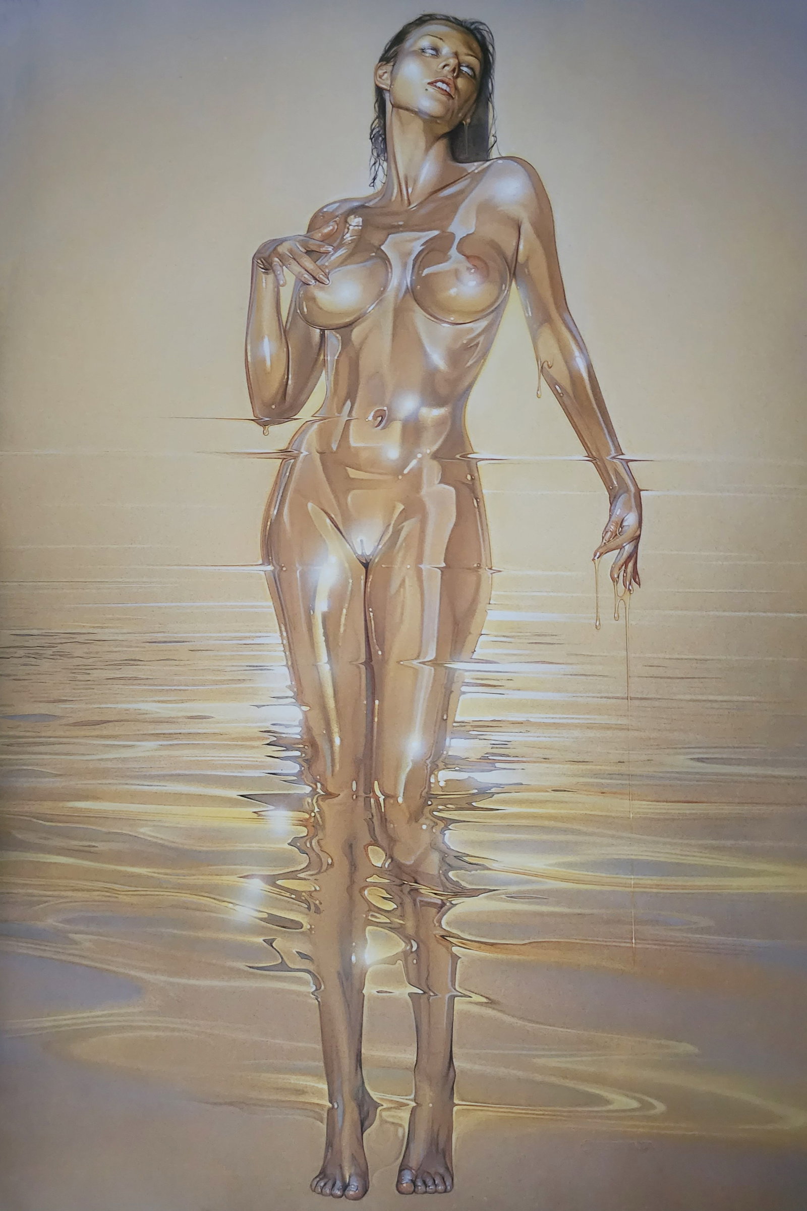 Hajime Sorayama, 'Untitled', Offset Lithograph - Large Format, 1997: Artist: Hajime Sorayama Title: Untitled Year: 1997 Offset Lithograph Dimensions: 14x10 inches Mount Board Size 16x20 inches Professionally dry Mounted on acid free backing with a 4 ply mattCondition: 