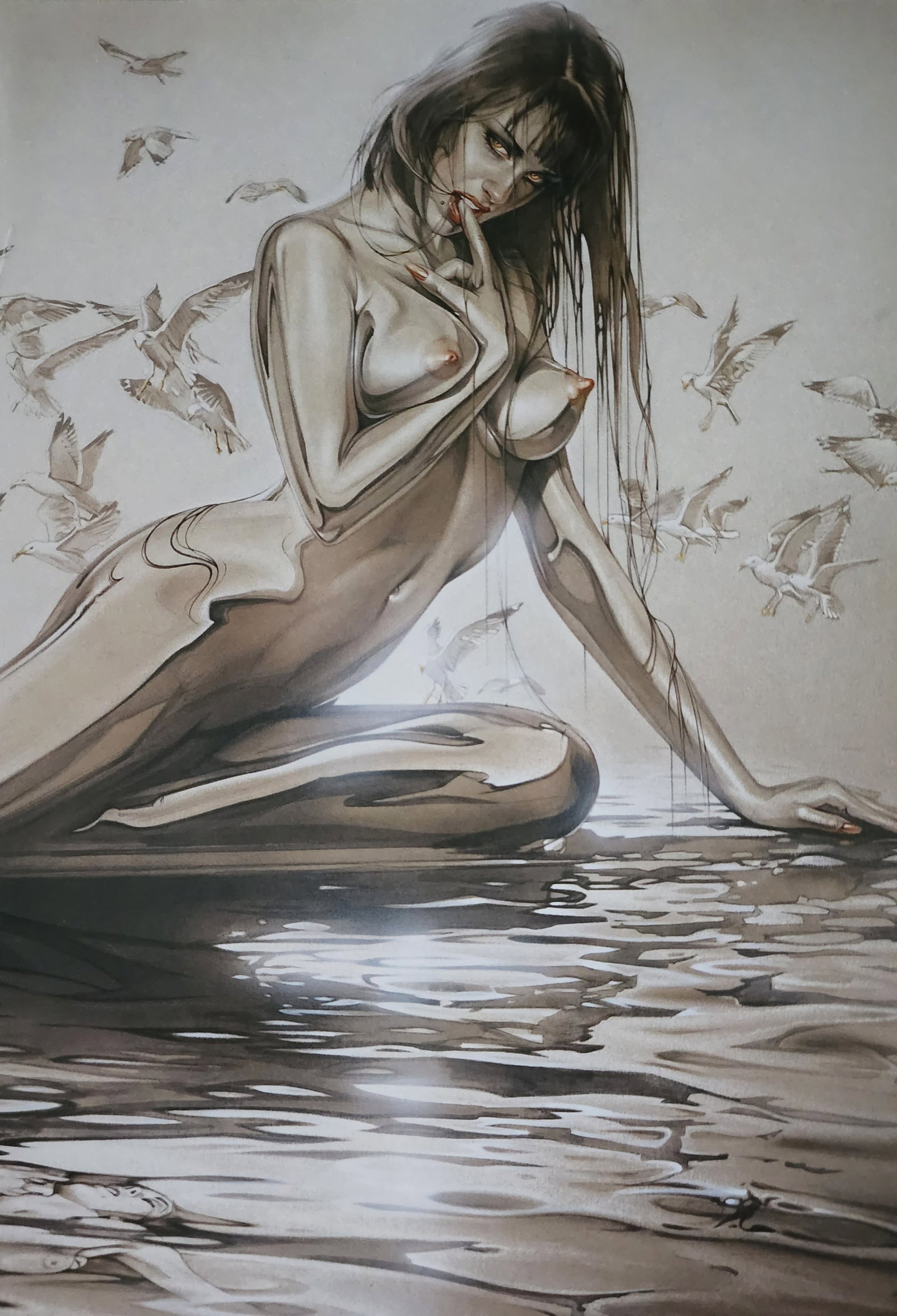 Hajime Sorayama, 'Untitled', Offset Lithograph - Large Format, 1997: Artist: Hajime Sorayama Title: Untitled Year: 1997 Offset Lithograph Dimensions: 14x10 inches Mount Board Size 16x20 inches Professionally dry Mounted on acid free backing with a 4 ply mattCondition: 