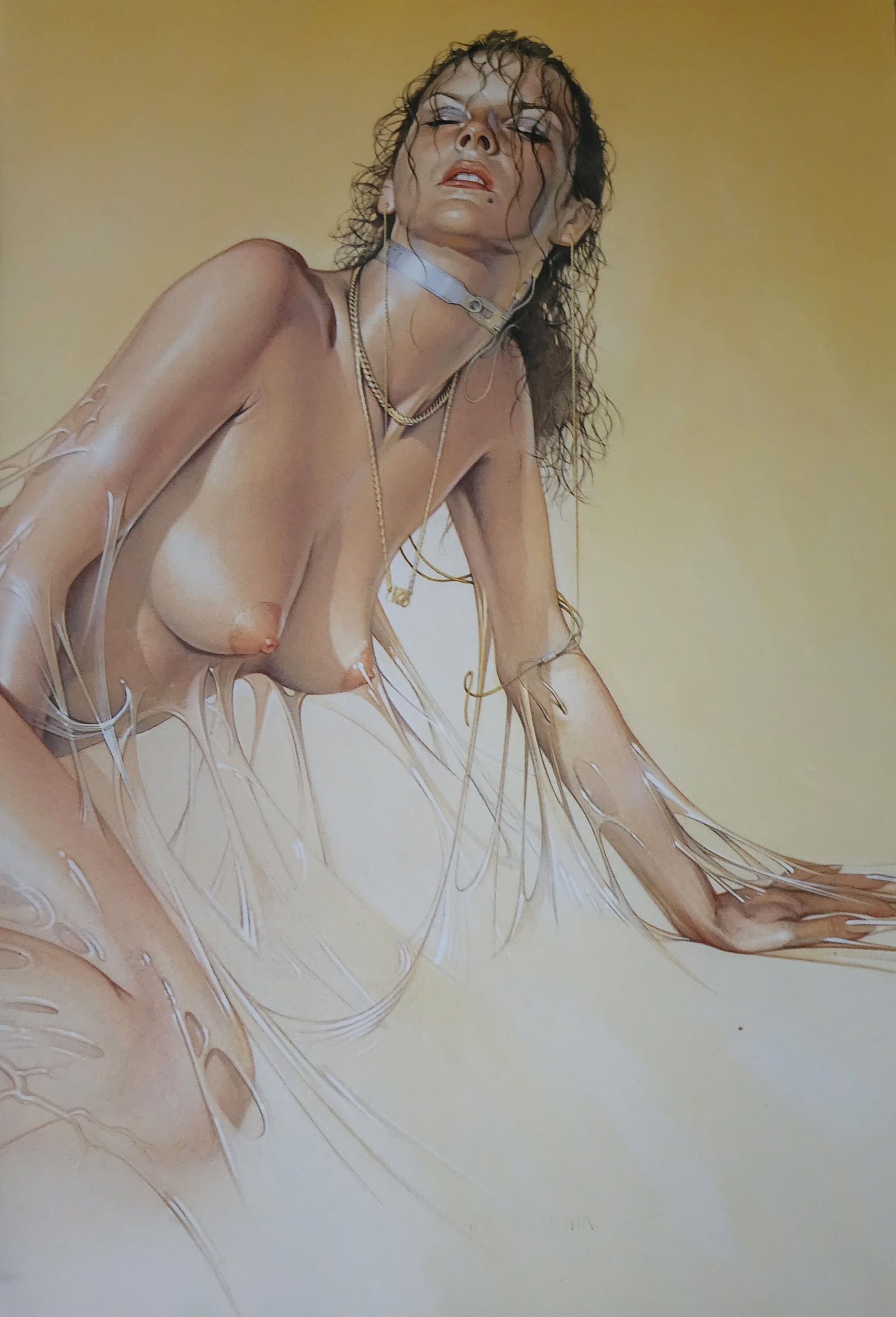 Hajime Sorayama, 'Untitled', Offset Lithograph - Large Format, 1997: Artist: Hajime Sorayama Title: Untitled Year: 1997 Offset Lithograph Dimensions: 14x10 inches Mount Board Size 16x20 inches Professionally dry Mounted on acid free backing with a 4 ply mattCondition: 