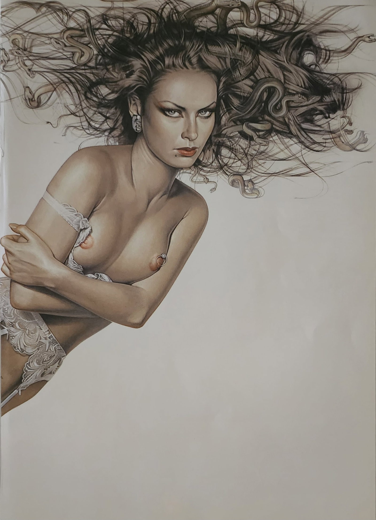 Hajime Sorayama, 'Untitled', Offset Lithograph - Large Format, 1997: Artist: Hajime Sorayama Title: Untitled Year: 1997 Offset Lithograph Dimensions: 14x10 inches Mount Board Size 16x20 inches Professionally dry Mounted on acid free backing with a 4 ply mattCondition: 