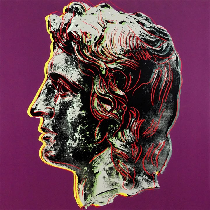 Andy Warhol,(After) Alexander the Great, FSII 291, 1982: Andy Warhol Alexander the Great, FSII 291, 1982 Silkscreen, not signed and numbered, Paper size 39.1/4 x 39.1/4 inches ( 99.6 x 99.6 cm) Images size 39.1/4 x 39.1/4 inches ( 99.6 x 99.6 cm) Condition: