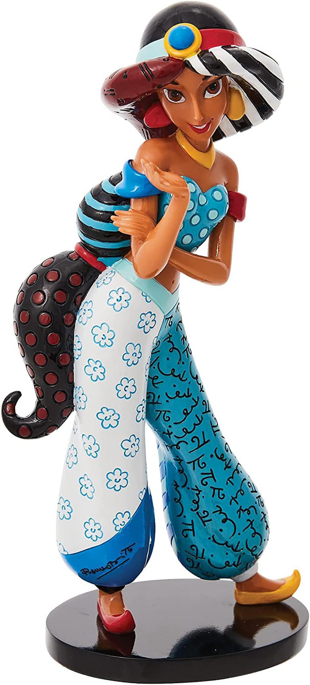 Romero Britto, Disney's 'Jasmine', Stone Resin Sculpture: DISNEY BY ROMERO BRITTO 'Jasmine' Signed, Romero Britto, on the lower right leg Material: Stone Resin Product Dimensions: 7.87 in. H x 2.55 in. W x 3.74 in L Cartoon Character: Disney Provenance: Auth