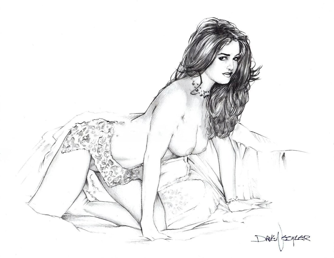 Dave Nestler, 'Pin Up Girl 4' 'Signed pigments print: Artist: Dave Nestler Title: Pin Up Girl 4 Medium: Giclee on paper Year: 2025 Size: 11 x 8.5 inces Condition: Excellent