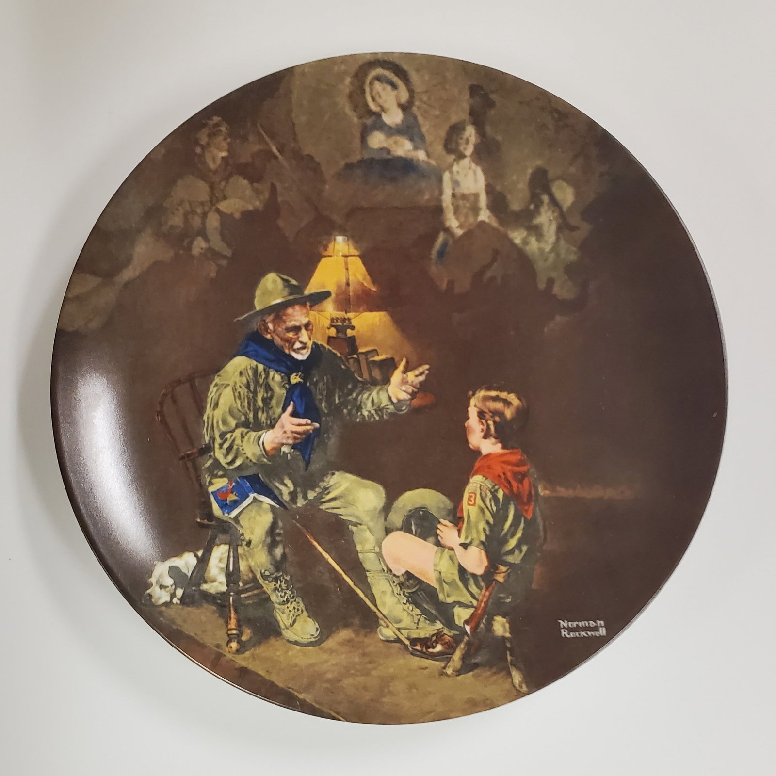 Norman Rockwell The Old Scout 1988 Vintage Collectors Plate: Norman Rockwell The Old Scout 1988 Vintage Collectors Plate Comes With COA from Edwin M Kowles China Company In Excellent Condition