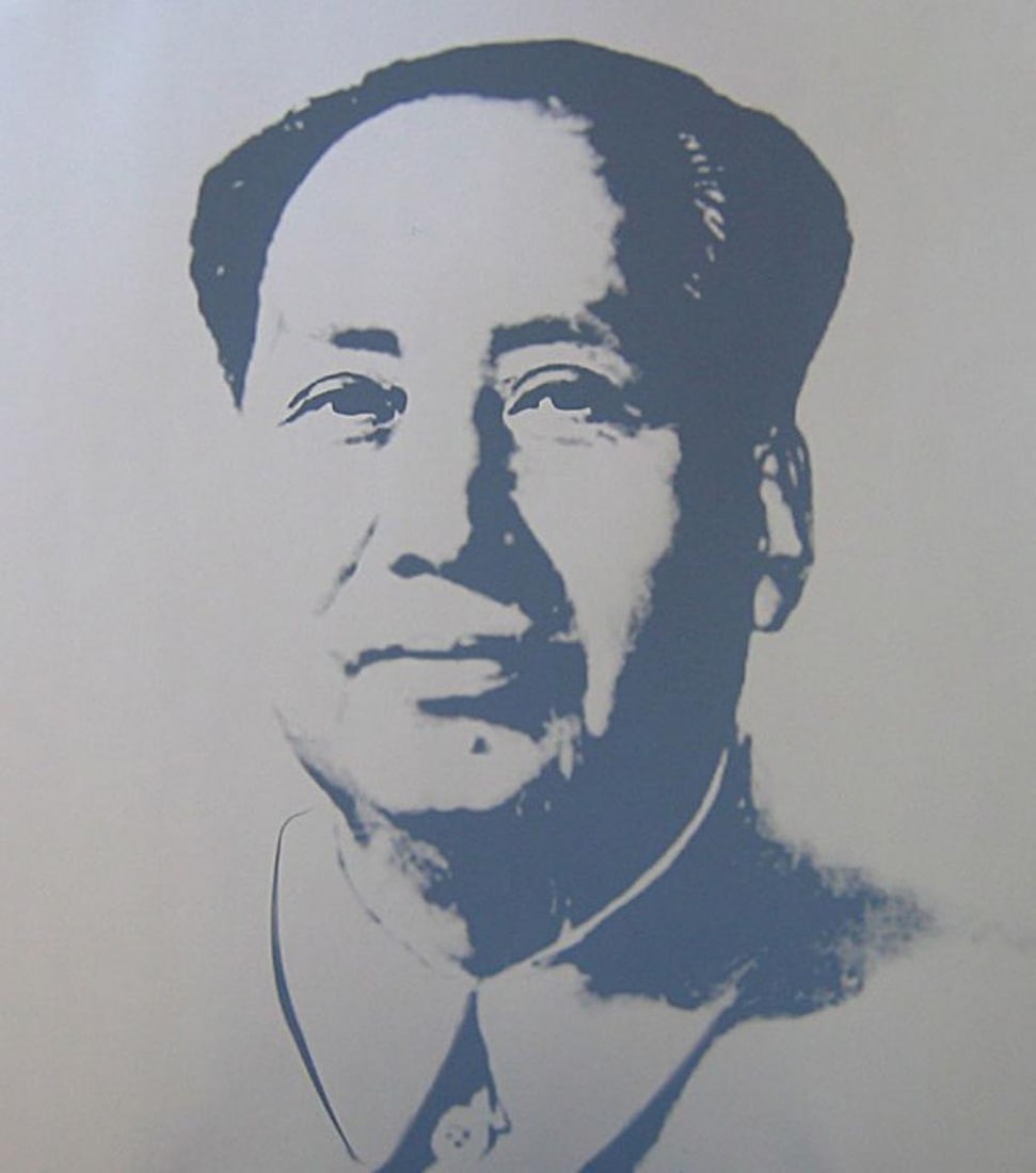 Andy Warhol, Mao Silver Serigraph, Sunday B. Morning: Item Details Description Artist: Andy Warhol Title: Mao Size: 30 x 33.5 inches each Verso: Fill in your own signature and, published by Sunday B. Morning stamps Technique: Serigraph on museums board M