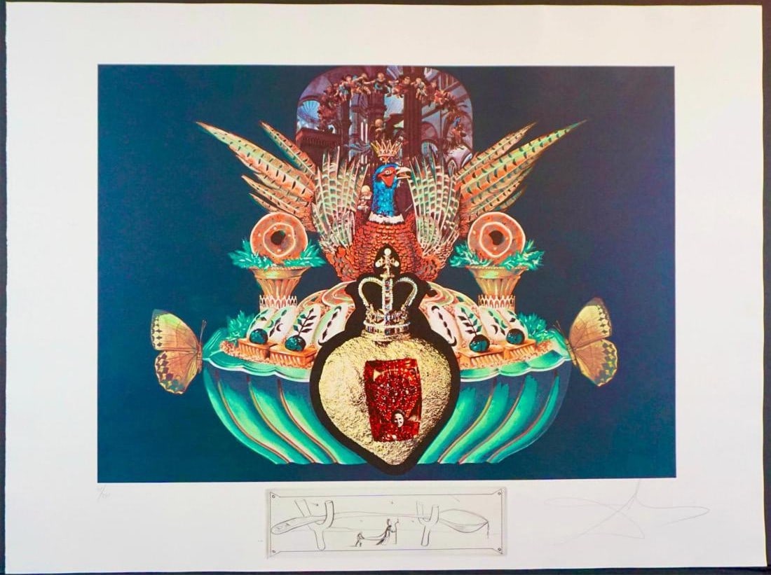 Salvador Dali, 'Les Diners De Gala Les Chairs Monarchiques', Signed Etching (1 of 5)