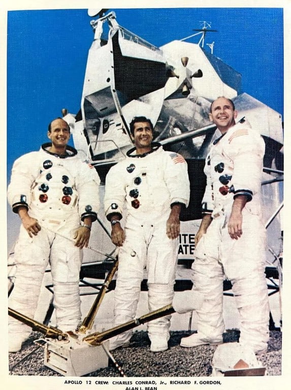 Nasa, Apollo 12 Crew: Charles Conrad, Jr., Richard F. Gordon, Alan L. Bean: Subject: NASA , title: Apollo 12 Crew: Charles Conrad, Jr., Richard F. Gordon, Alan L. Bean Vintage chromogenic print (c-print) On double-weight paper Size: 8 x 10 in \Sheet: 8.75 x 11 in Professional