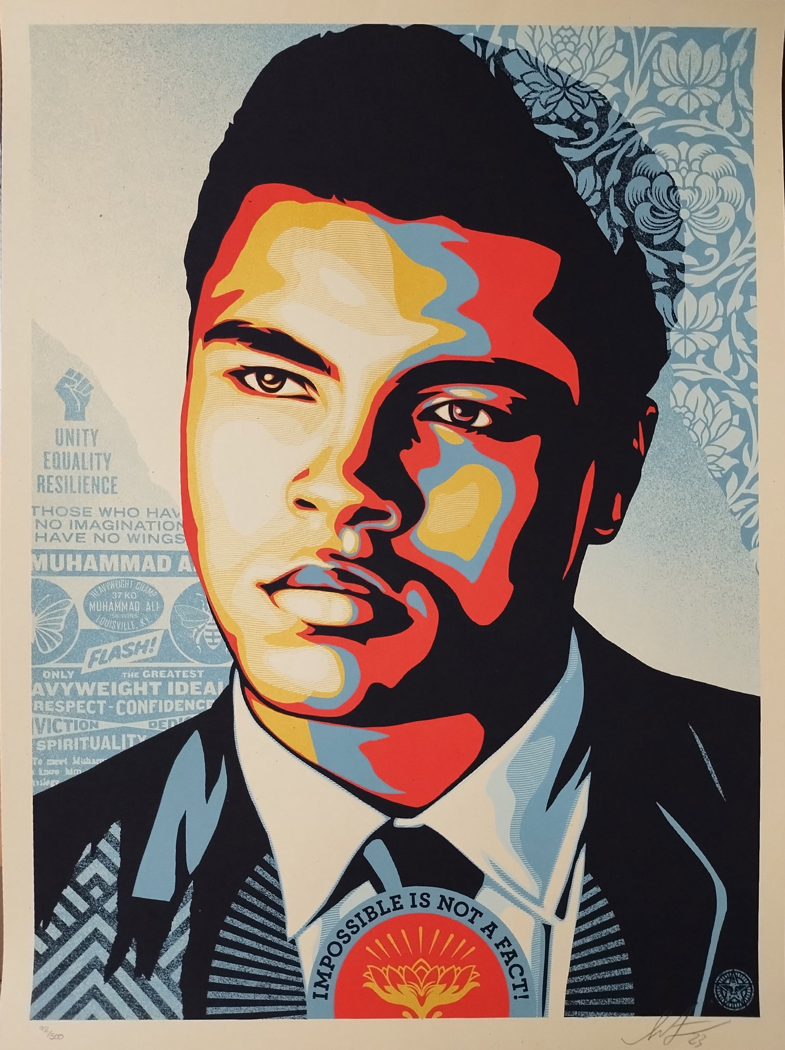 Shepard Fairey, 'Muhammad Ali - Heavyweight Ideals', Signed Limited Edition Screenprint, 2023 (1 of 5)
