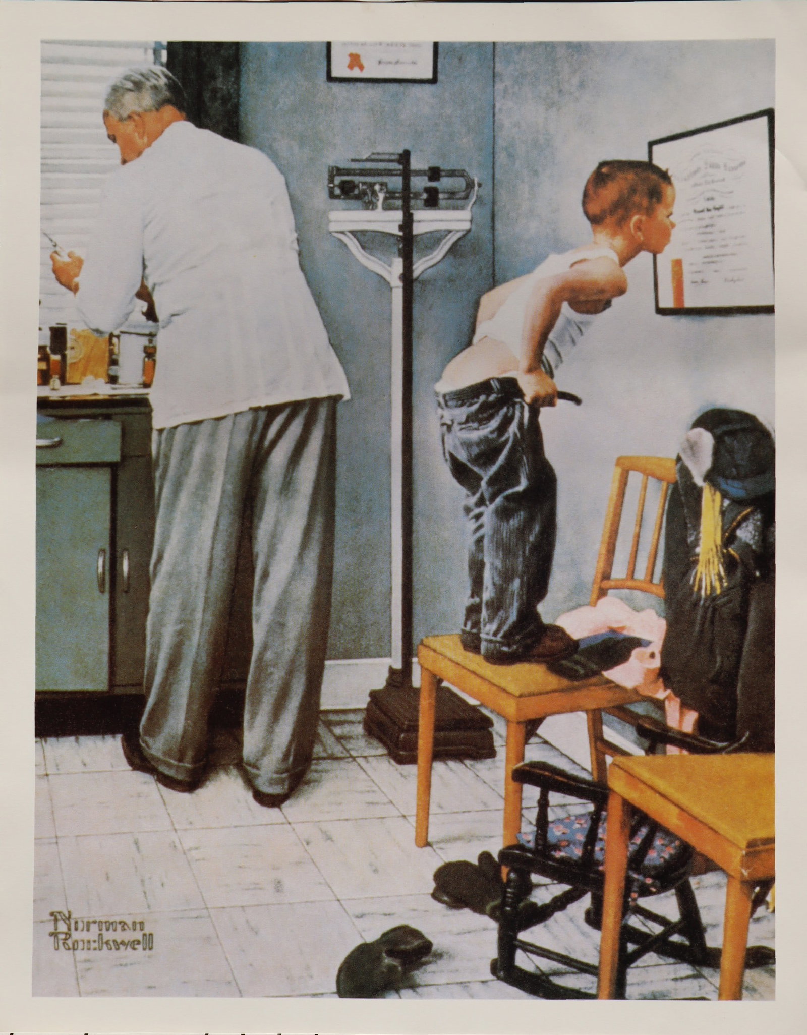 Norman Rockwell, Before The Shot, Offset Lithograph, 1980 (1 of 2)