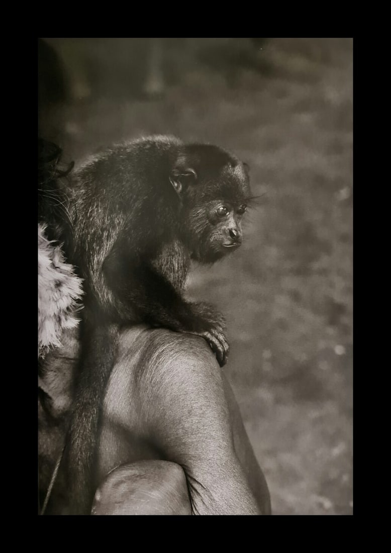 Sebastiao Salgado, Monkey on Zo'e man's shoulder, Brazil, 2009 (1 of 1)