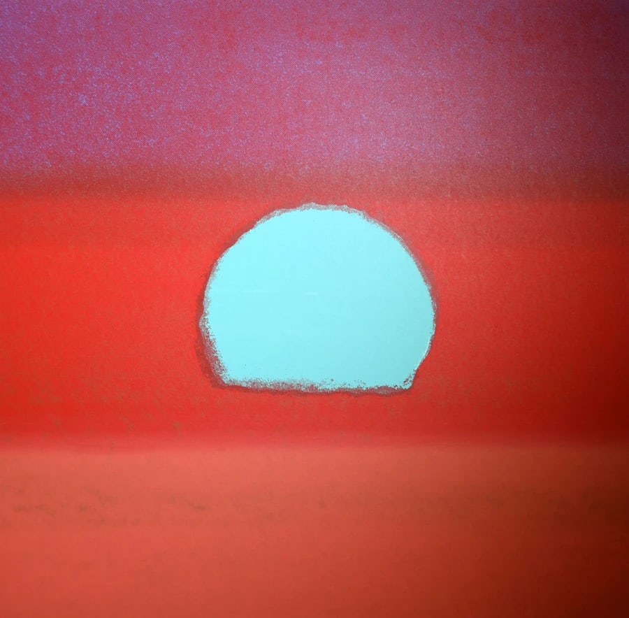 Andy Warhol, (After) Sunset, Unique Edition Print, FSII (54): Andy Warhol title; Sunset, Unique Edition Print, FSII (54) silkscreen, Printer's proof, not signed and not numbered Paper size: 34 x 34 inch Images size: 34 x 34 inch Condition: Artwork is in Very goo