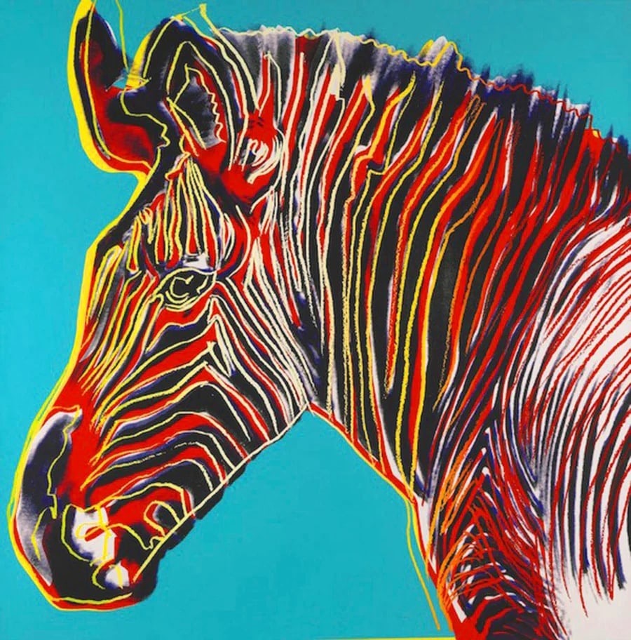 Andy Warhol, (After) "Gravy Zebra" from 'Endangered Species' 1983: Andy Warhol "Gravy Zebra" from 'Endangered Species' USA, 1983 Screenprint in colors 38 h ? 38 w in (97 ? 97 cm) This work is an unsigned and Unnumbered Printer's proof, outside of the edition Printed 