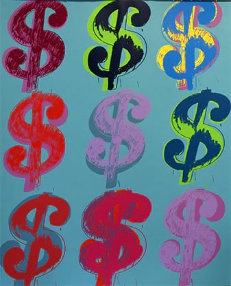 Andy Warhol (After), Dollar (9) FSIIA 285/286, Each Print is Unique, 1982 (1 of 1)