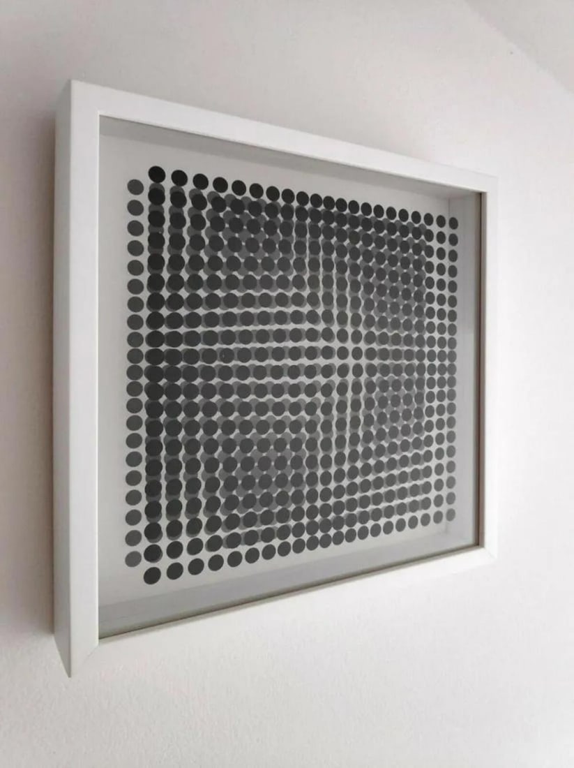Victor Vasarely - Oeuvres Profondes Cinetiques III: Artist: Victor Vasarely Title: Profound Works I Year: 1973 Not signed or numbered, as published Dimensions: 12 in. by 12 in. Framed Edition: From the Rare Limited Edition Publisher: Editions du Griffo