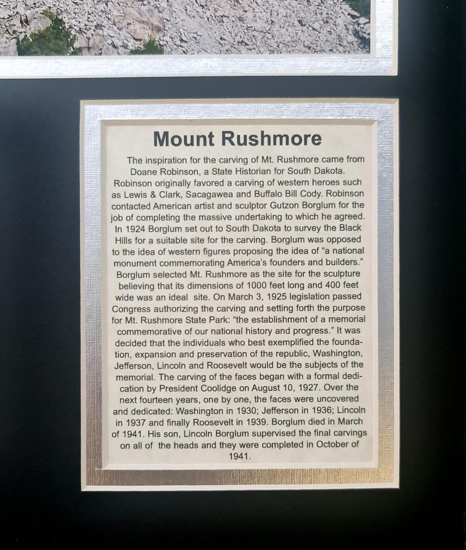 Mount Rushmore, Matted Photo Collage - 3