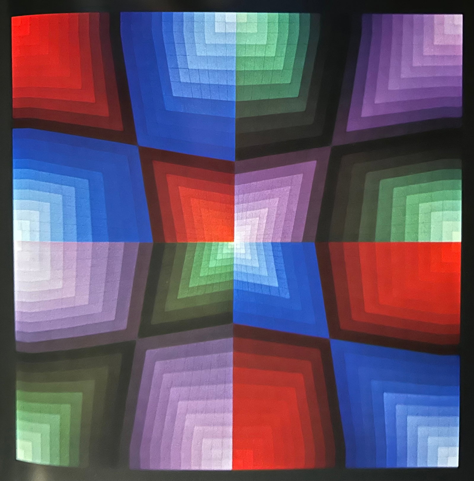 Victor Vaserely, Circles in circles: Description: Title: Circles in circles Type: Monograph on paper, framed Not Signed or numbered, as published Published by Editions Du Griffon Neuchatel in 1971, and printed in Switzerland. Size 10.5 x