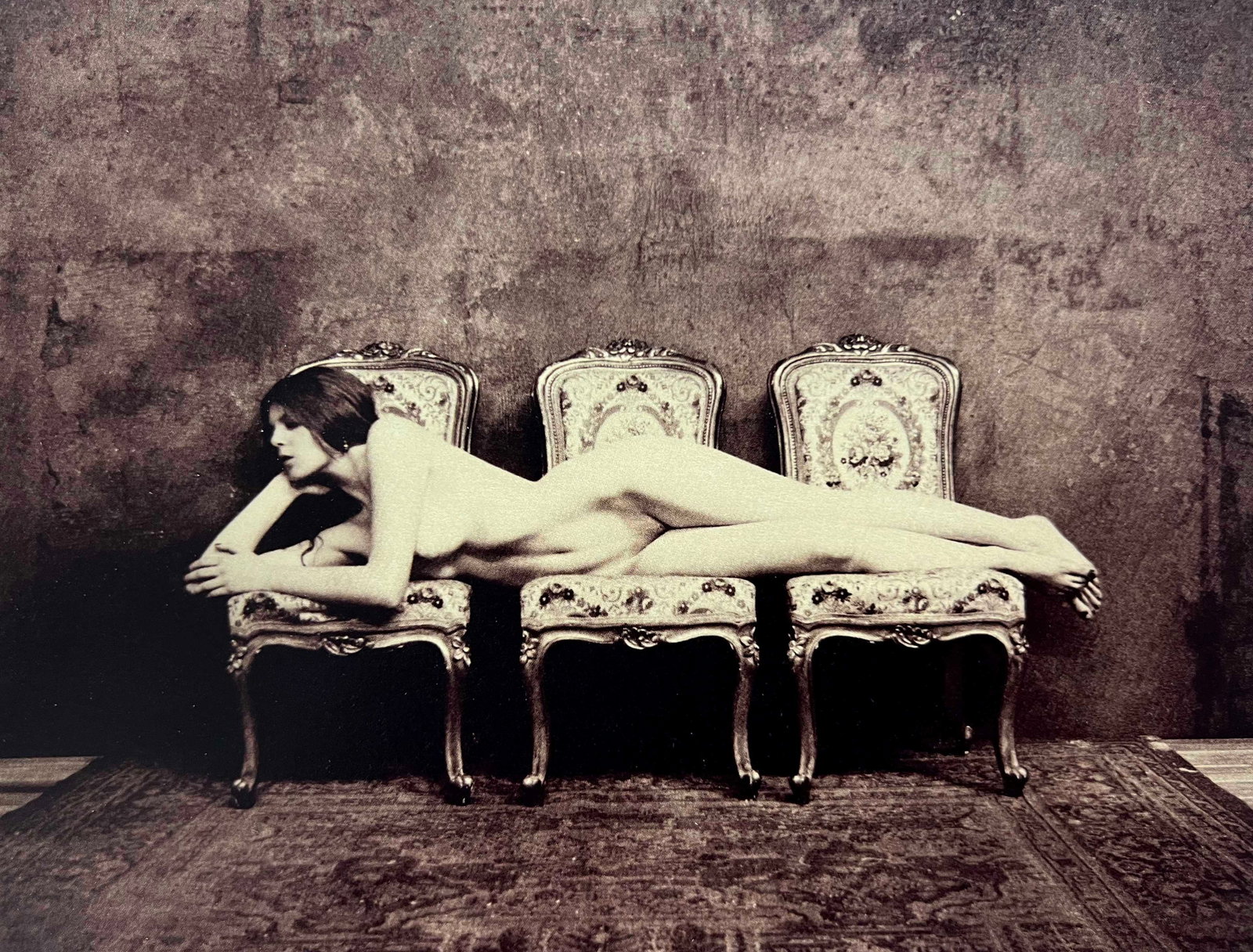 Marc Lagrange, Les Chaises, 2010: Photographer: Marc Lagrange was a Belgian photographer known for his nude portraits of female figures. Lagrange created dream-like and fantastical narrative pictures populated by beautiful nudes that 